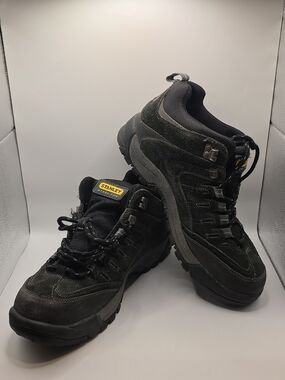 Mens Stanley Steel Toe Black & Grey Suede 6" Ankle Boots Size 10.5